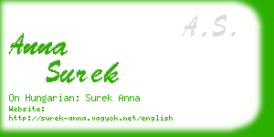 anna surek business card